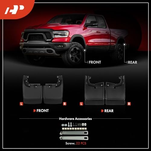 Set of 4PCS Mud Flaps Splash Guards Mudflaps with Hardware Compatible with