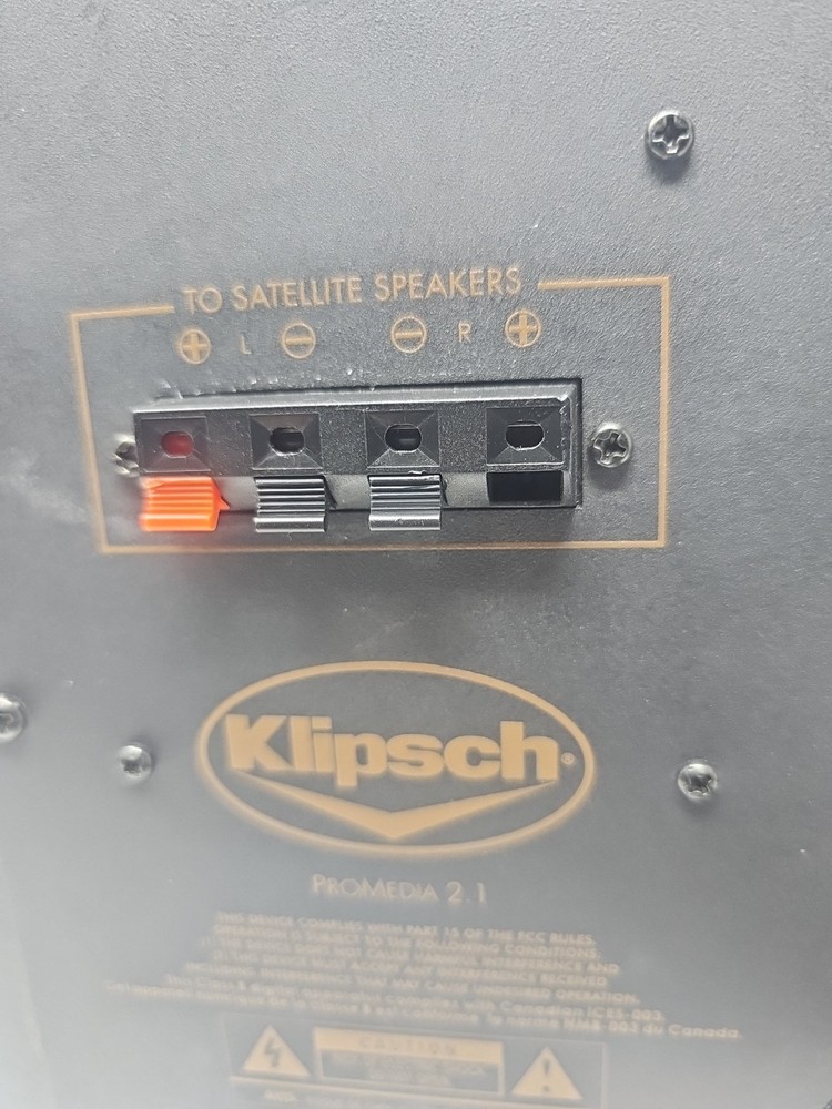 Klipsch ProMedia 2.1 THX Certified Computer Speaker System Subwoofer - READ