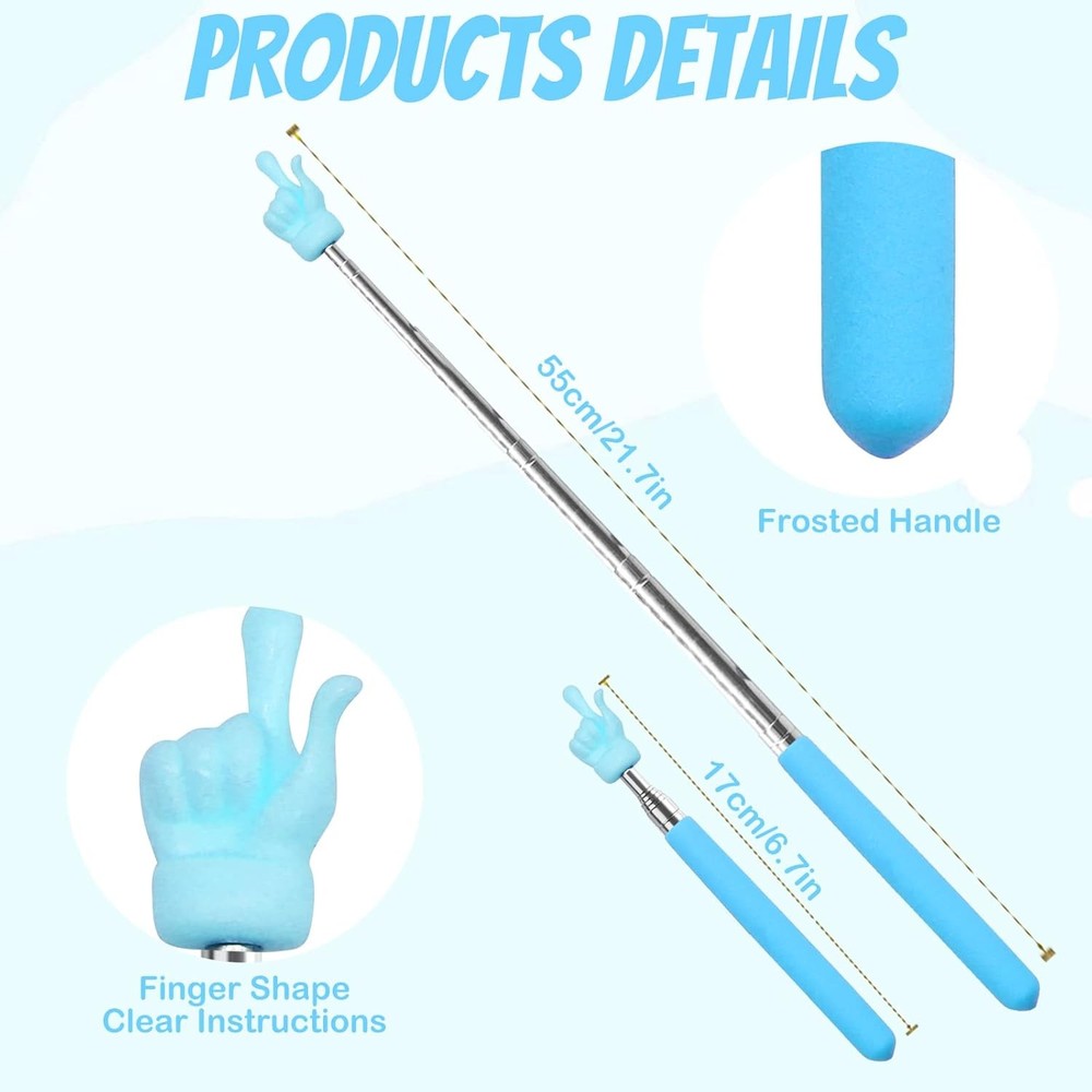 4 Pack Telescopic Teachers Pointer Sticks for Classroom Presentation Whiteboard
