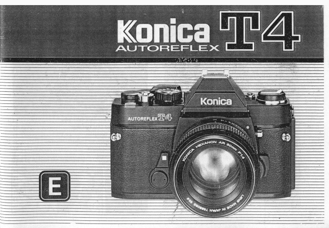 Konica Autoreflex T4 Instruction Manual Reprint