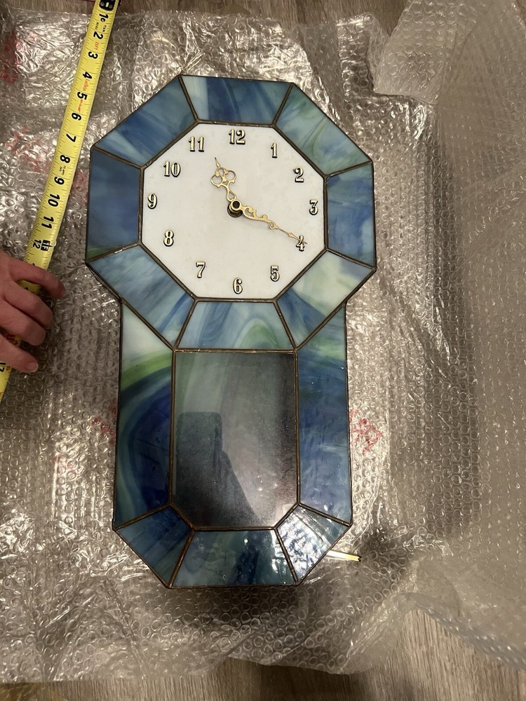 Vintage stained glass clock