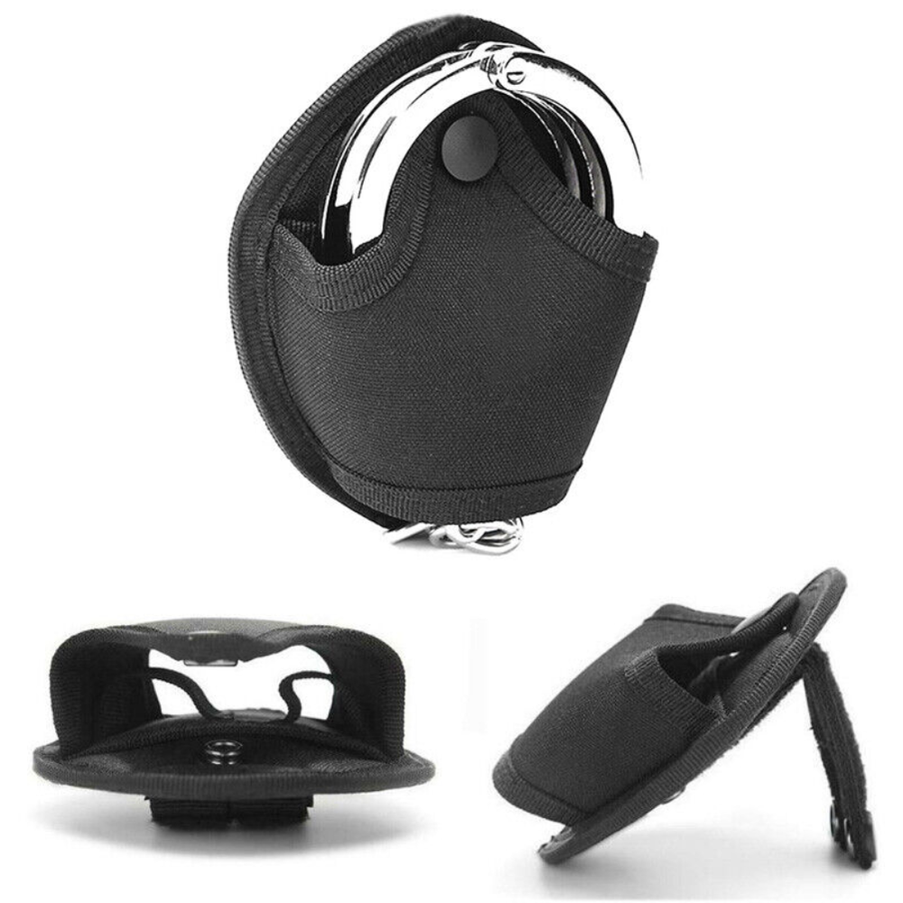 2 Pack Handcuff Case Nylon Open Top Handcuff Holder Pouch Fits Chain/Hinged Cuff