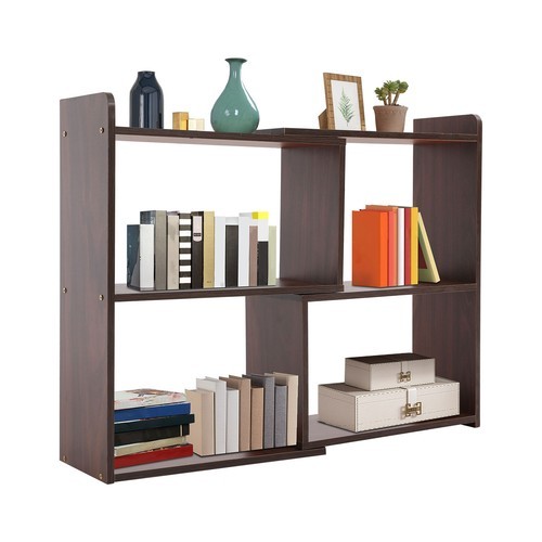 Open Storage Shelf, 3-Tier Bookcase, Retractable Storage Shelf