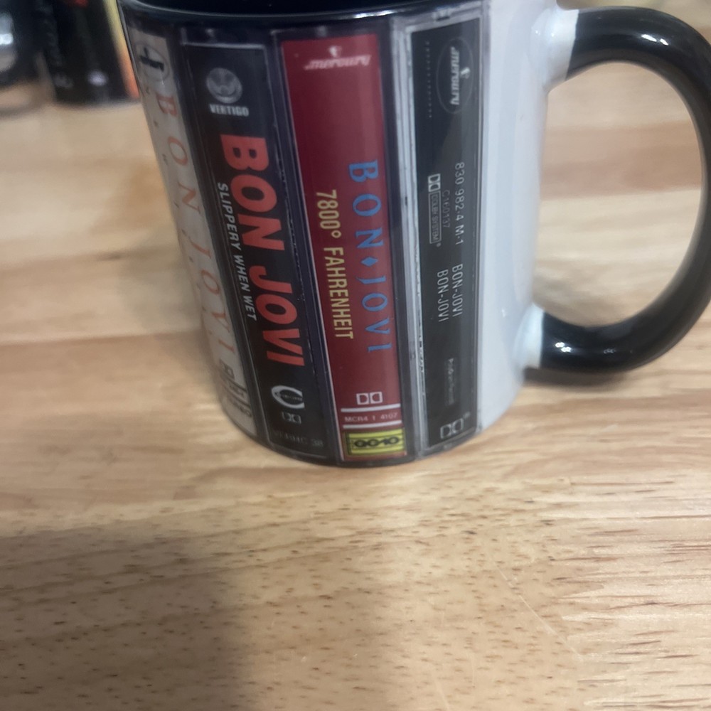Classic Rock coffee Mug Inspired by cassette tape stack