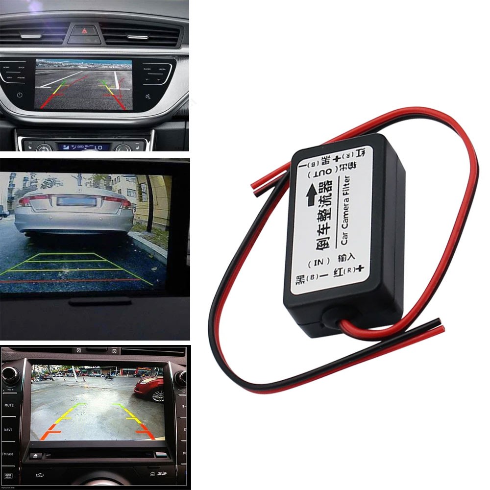 Auto Car Rear View Backup Camera 12V DC Power Relay Capacitor Filter Rectifier