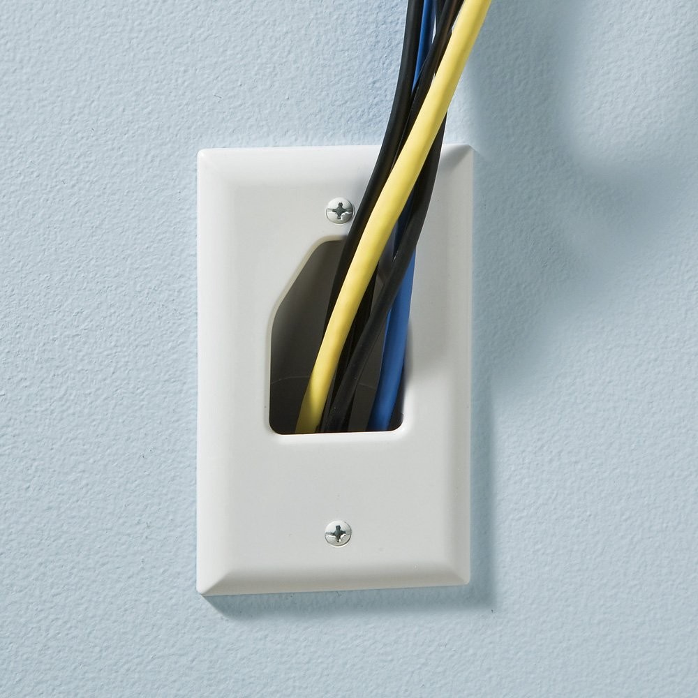 Electronics 50-3331-WH-KIT Flat Panel TV Cord Organizer Kit, Wall Cable Pass ...