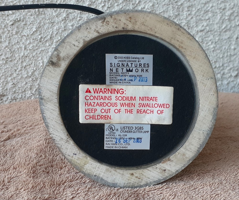 KISS BAND LAVA LAMP BASE SIGNIATURES NETWORK 2003 REPLACEMENT PART LIGHT WORKS