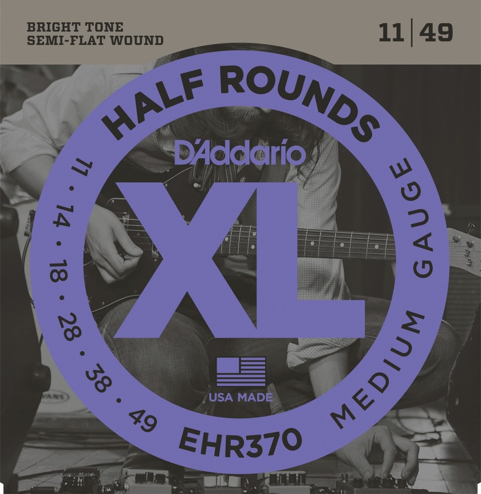 D'Addario EHR370 XL Half Round electric guitar strings, Medium