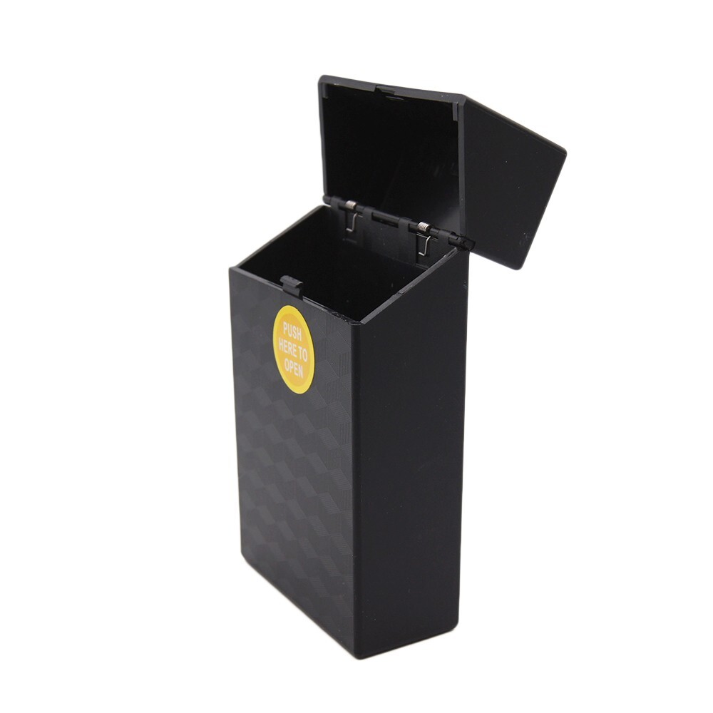 4 PACK 100 Size Push-to-Open Plastic Cigarette Case Cube Square Design