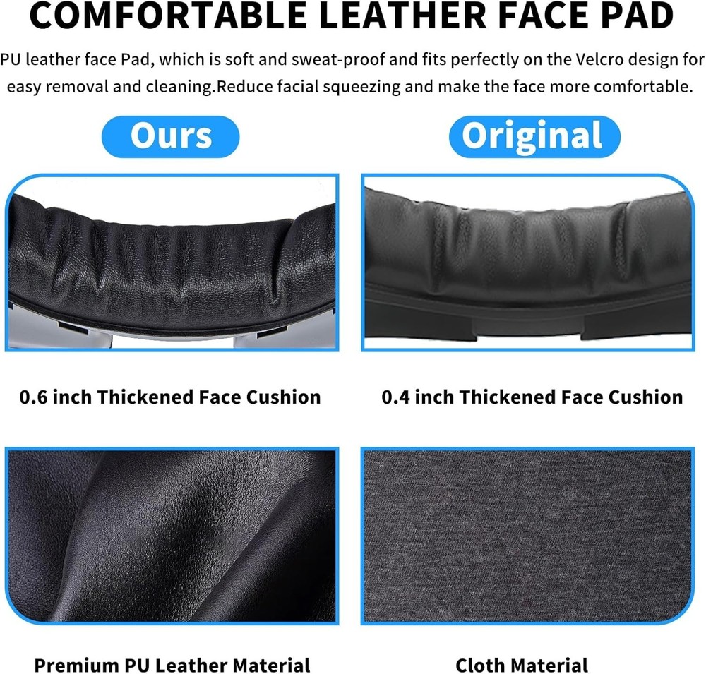 Face Cover Pad Facial Interface Compatible with Meta Oculus Quest 3 Accessories,