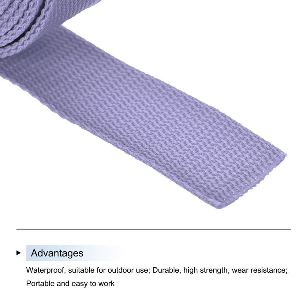 Lightweight Polypropylene Webbing Strap 1 1/4" 10 Yard Backpack Purple