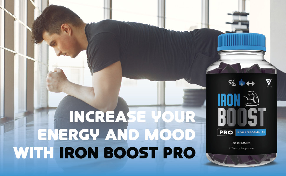 (5 Pack) Iron Boost Pro Performance Gummies, IronBoost Pro (5 Month Formula)