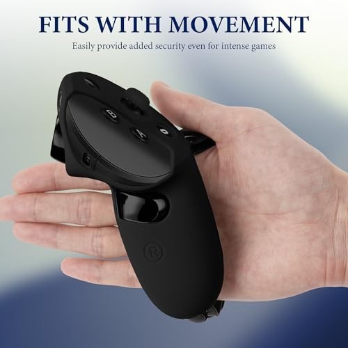 VR Silicone Controller Cover for Meta Quest Pro - Anti-Throw Handle Sleeve, Adju