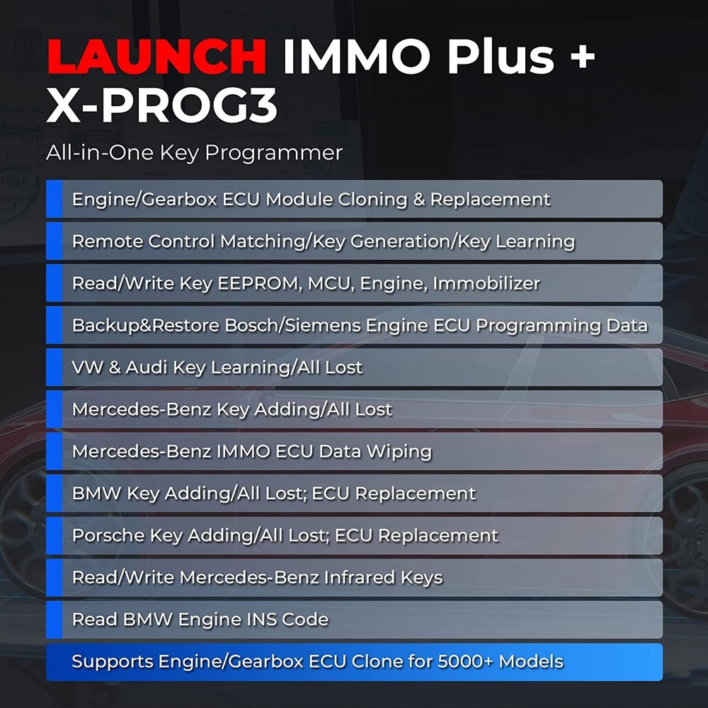 2025 LAUNCH X431 IMMO PLUS PAD VII Key Programming Car Diagnostic Tool ECU Clone