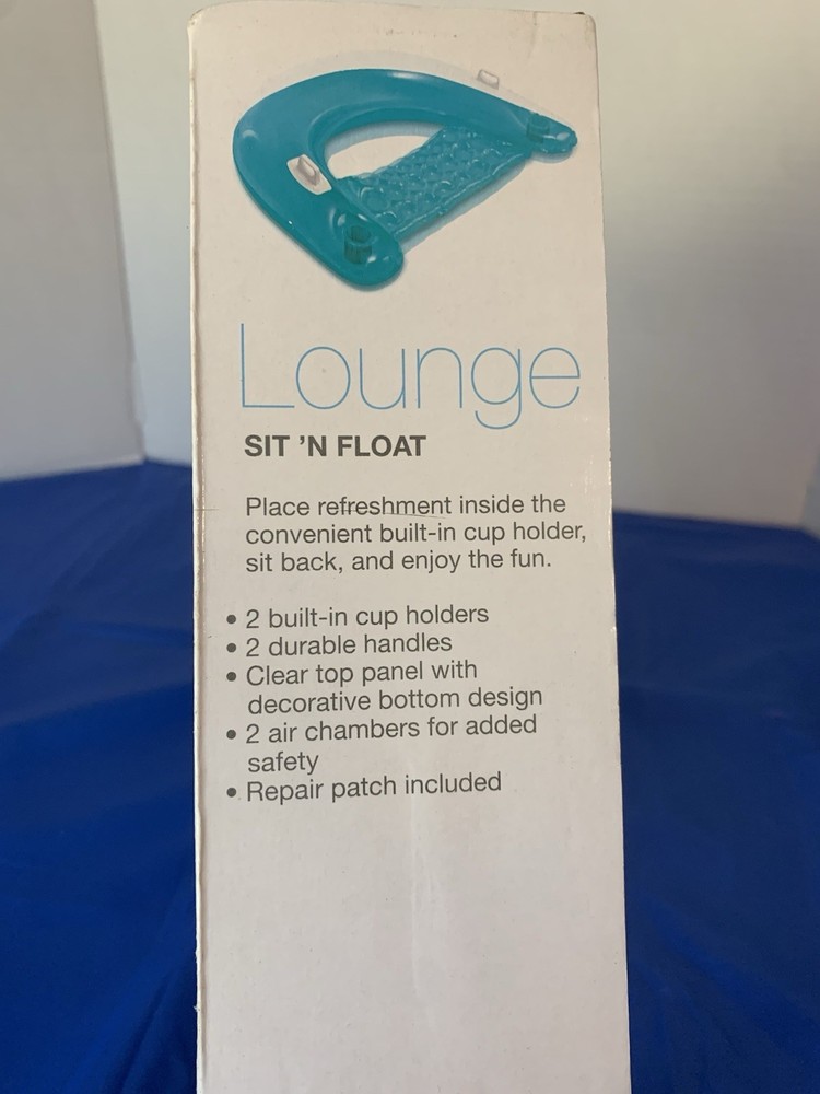 Intex Inflatable Pool Lounge With 2 Built-in Cup Holders Sit-n-Float