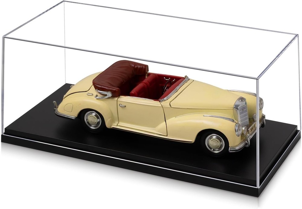 1:18 No Assembly Diecast Display Case with Plastic Base - Acrylic Model Car D...