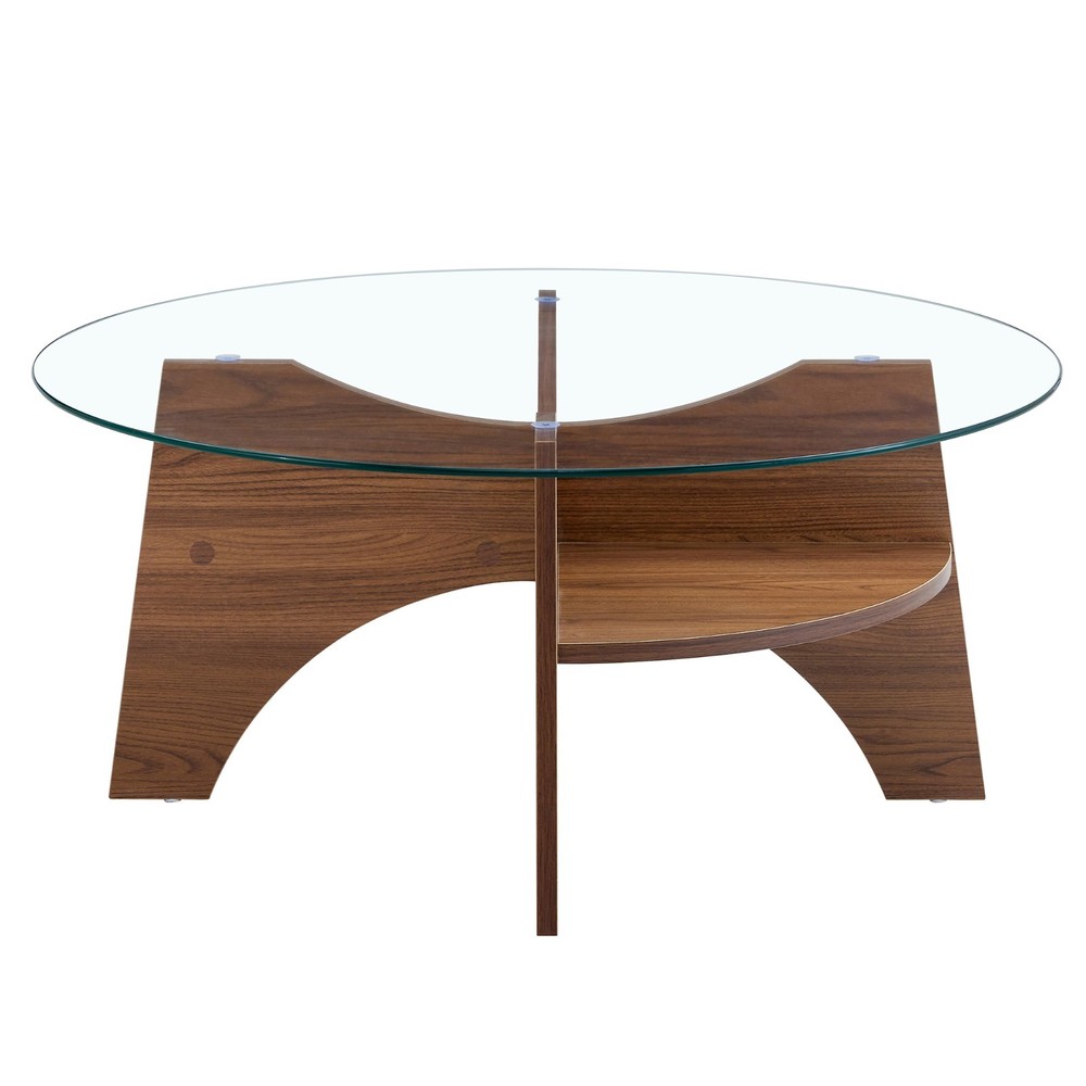 Round/Oval Coffee Table Center Table with Storage Multi-Functional Living Room