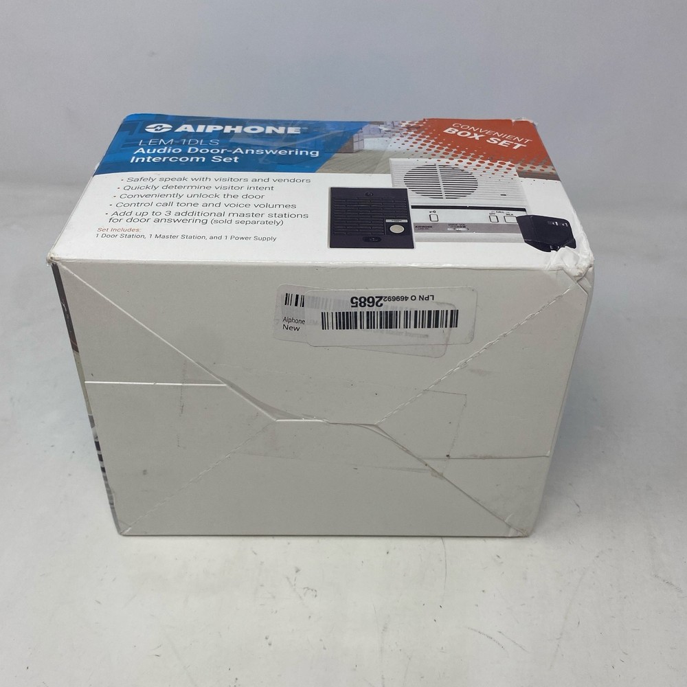 Aiphone LEM-1DLS Access Sentry Intercom Set, White/Black, 1-Door