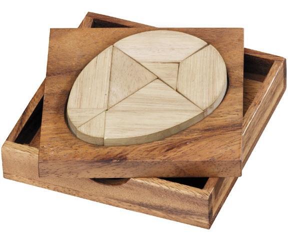 Egg Tangram - Wooden Brain Teaser Puzzle