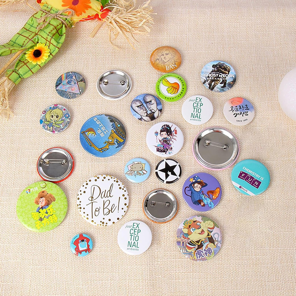 Button Maker Supplies, 100 Sets 58Mm/2.25 Inch Pin Making Kit for Button Maker M