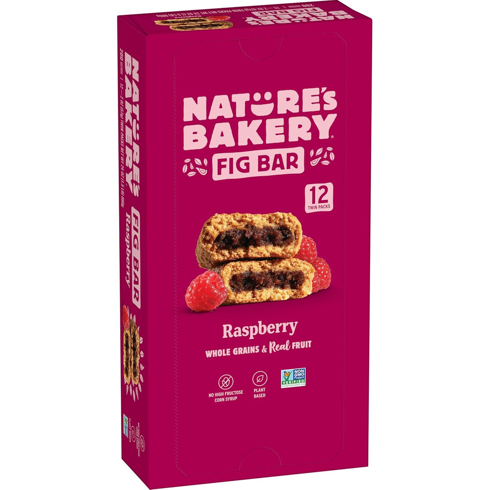 Nature’S Bakery Whole Wheat Fig Bars, Raspberry, Real Fruit, Vegan, Non-Gmo, Sna