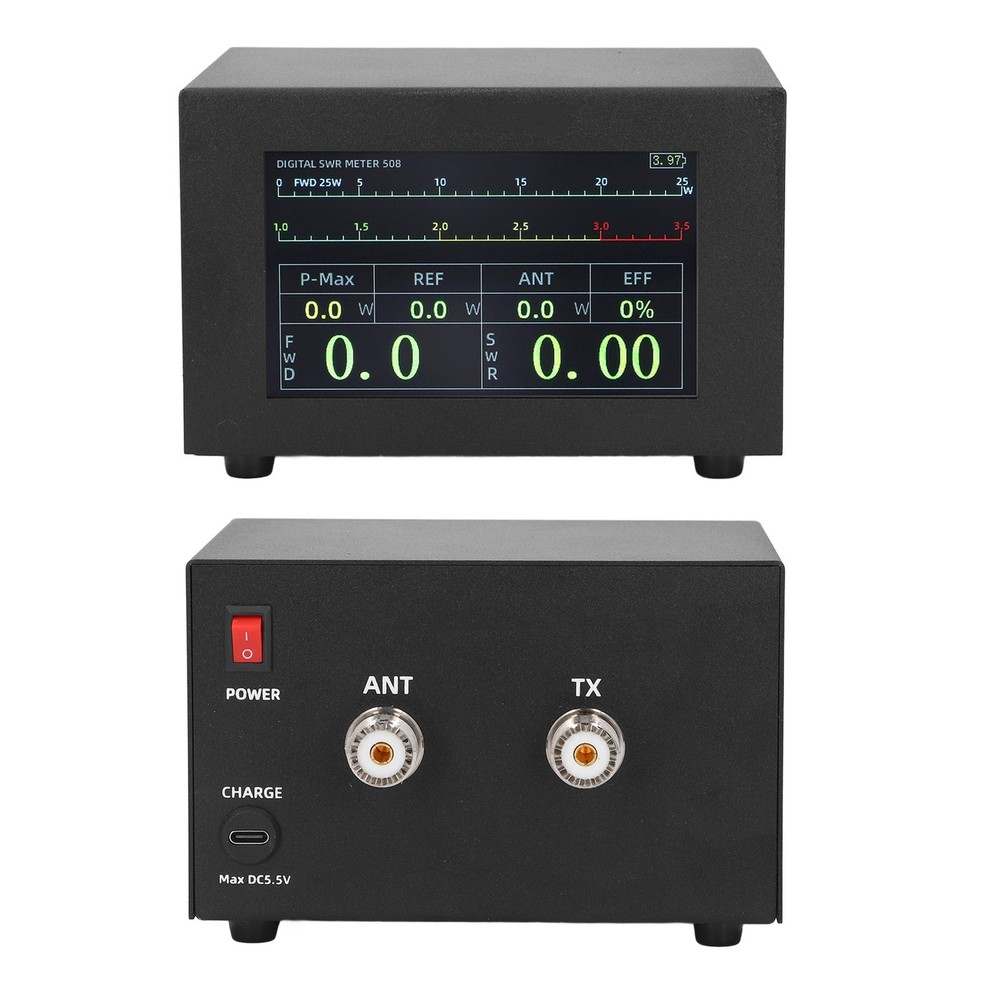 200W Digital Power SWR Meter With UHF Interface IPS Touch Screen Standing Wave ⊹