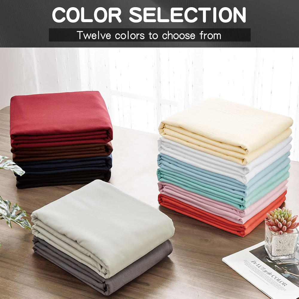Freshculture Full Flat Sheets Only 2 Pack - Hotel Quality Flat Bed Sheets - Brus