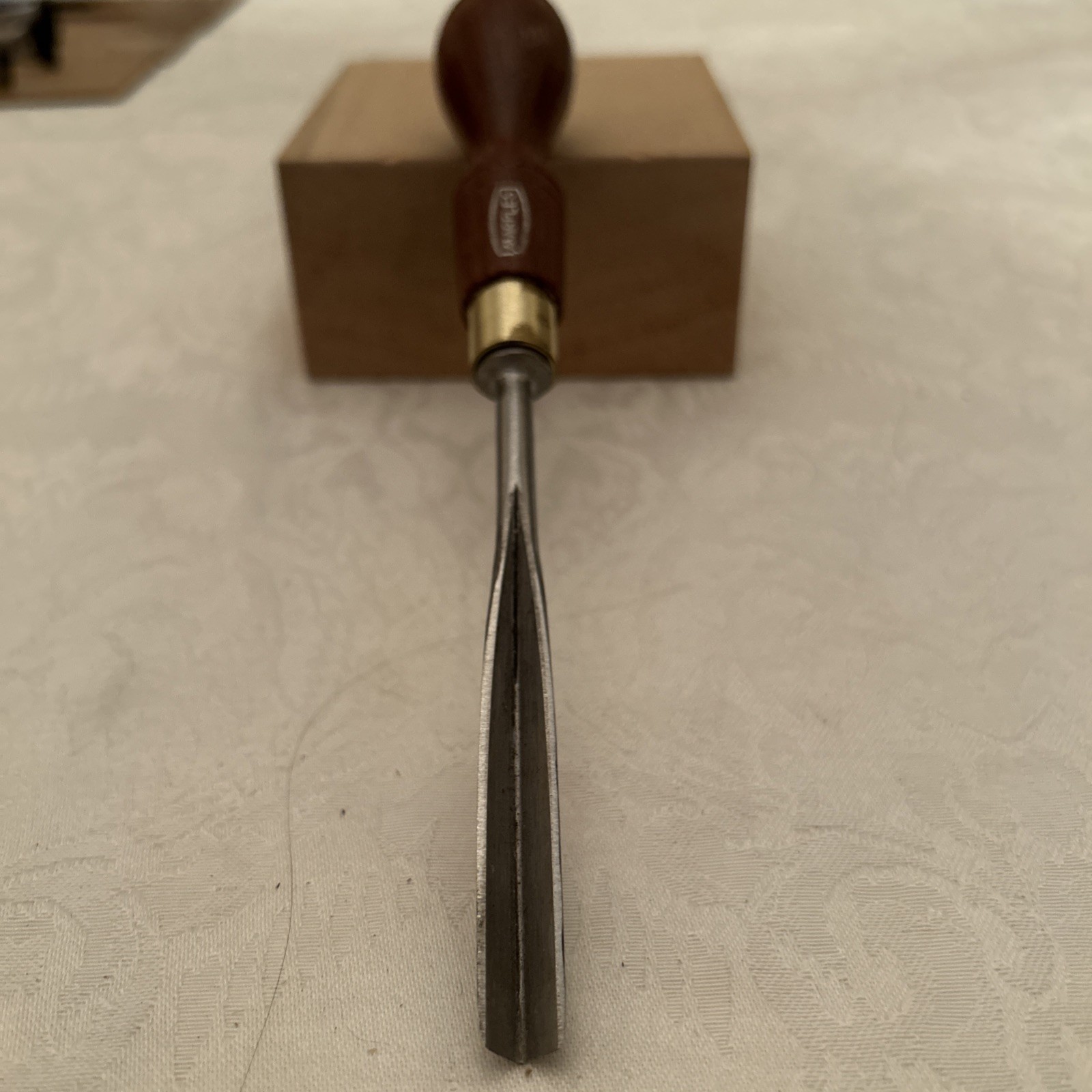 Marples   # 12 / 8mm Straight Carving  Chisel  Excellent Condition Sharp Veiner