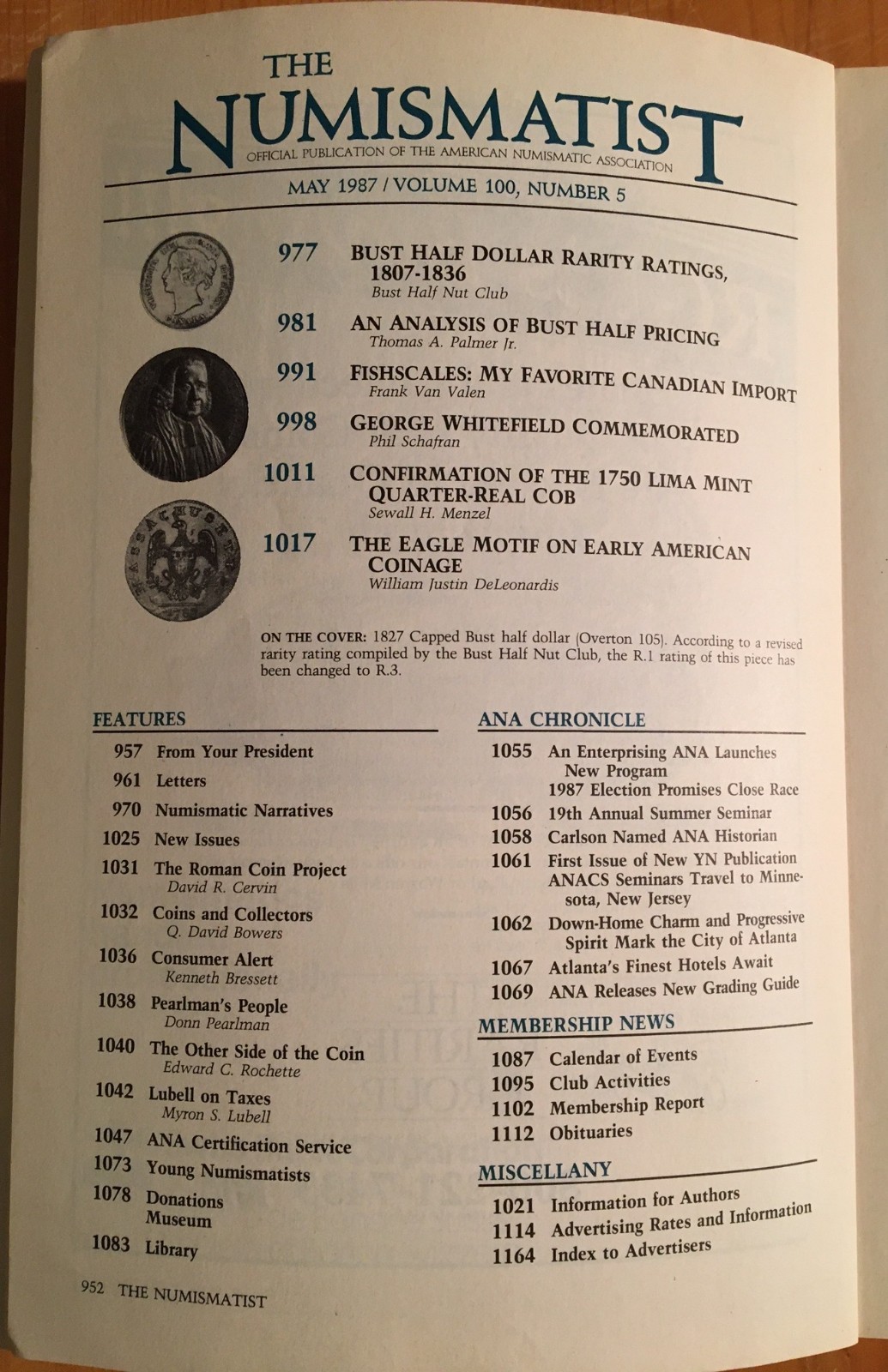 BUST HALF DOLLARS RARITY RATINGS / PRICING (MAY 1987) NUMISMATIST - *26564590 🌈