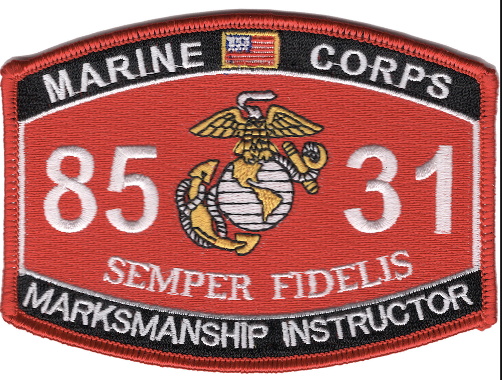 4.5" MARINE CORPS MOS 8531 MARKSMANSHIP INSTRUCTOR EGA EMBROIDERED PATCH