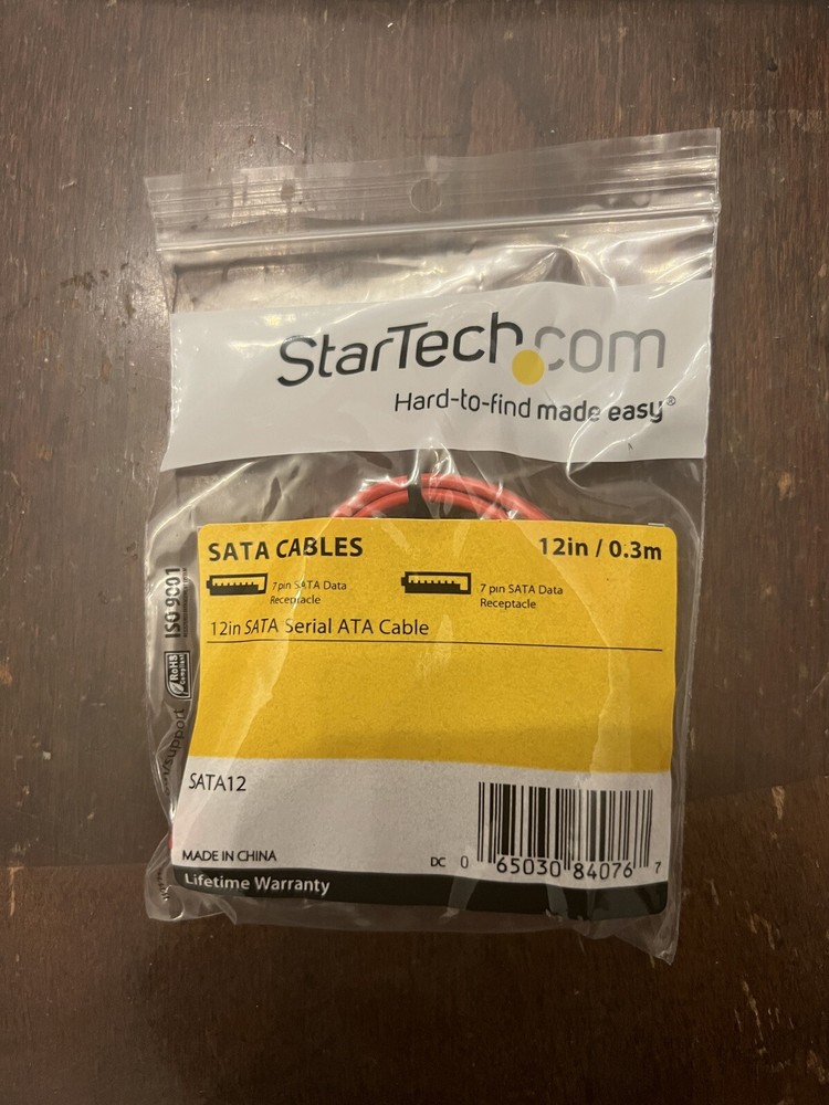 Startech 12in SATA Serial ATA Cable