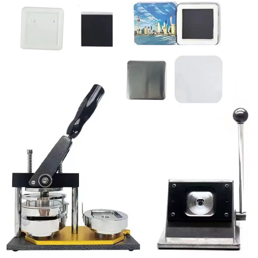 100 pcs fridge magnet material square 50*50mm button maker machine