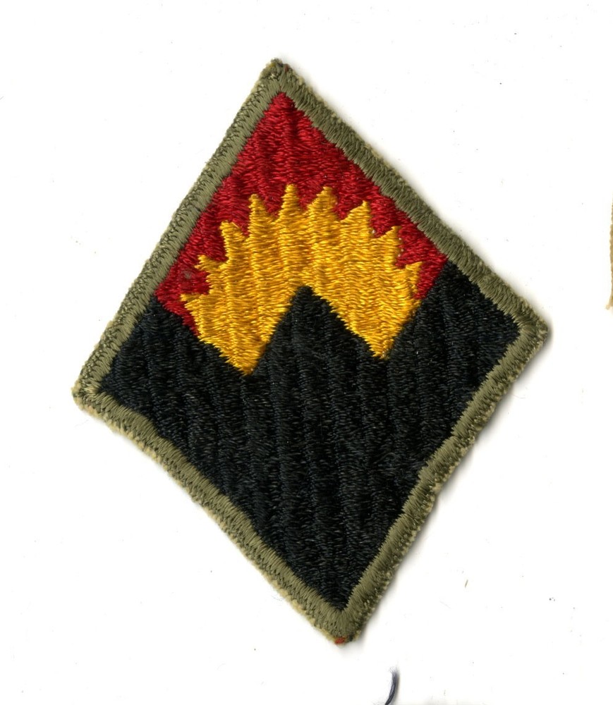 Western Defense Command White Back Patch WWII Original Ripple Weave Pacific