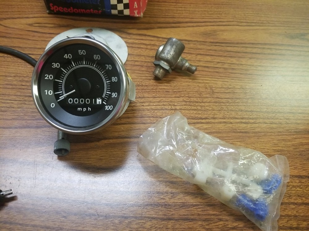 1970'S VINTAGE PERFORMANCE INSTRUMENTS ZERO MAX SNOWMOBILE SPEEDOMETER NEW