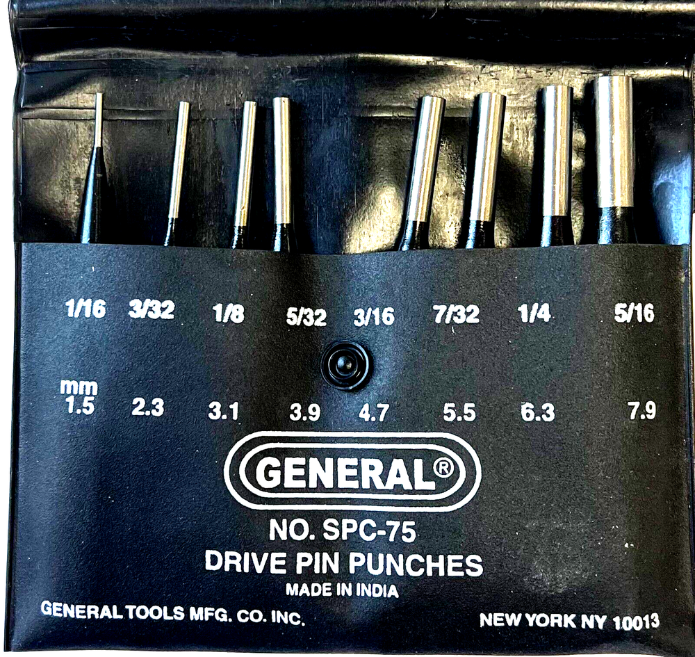 DRIVE PIN PUNCHES 8 PC SET - GENERAL TOOLS #SPC75