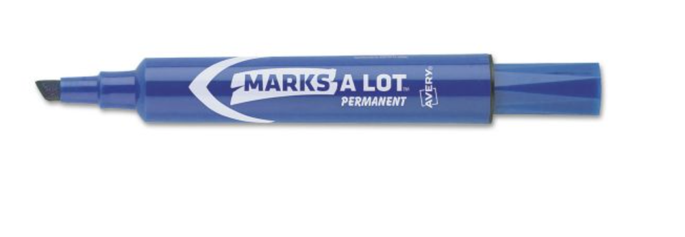 MARKS-A-LOT CHISEL TIP PERMANENT LARGE MARKER BLUE RED PURPLE GREEN