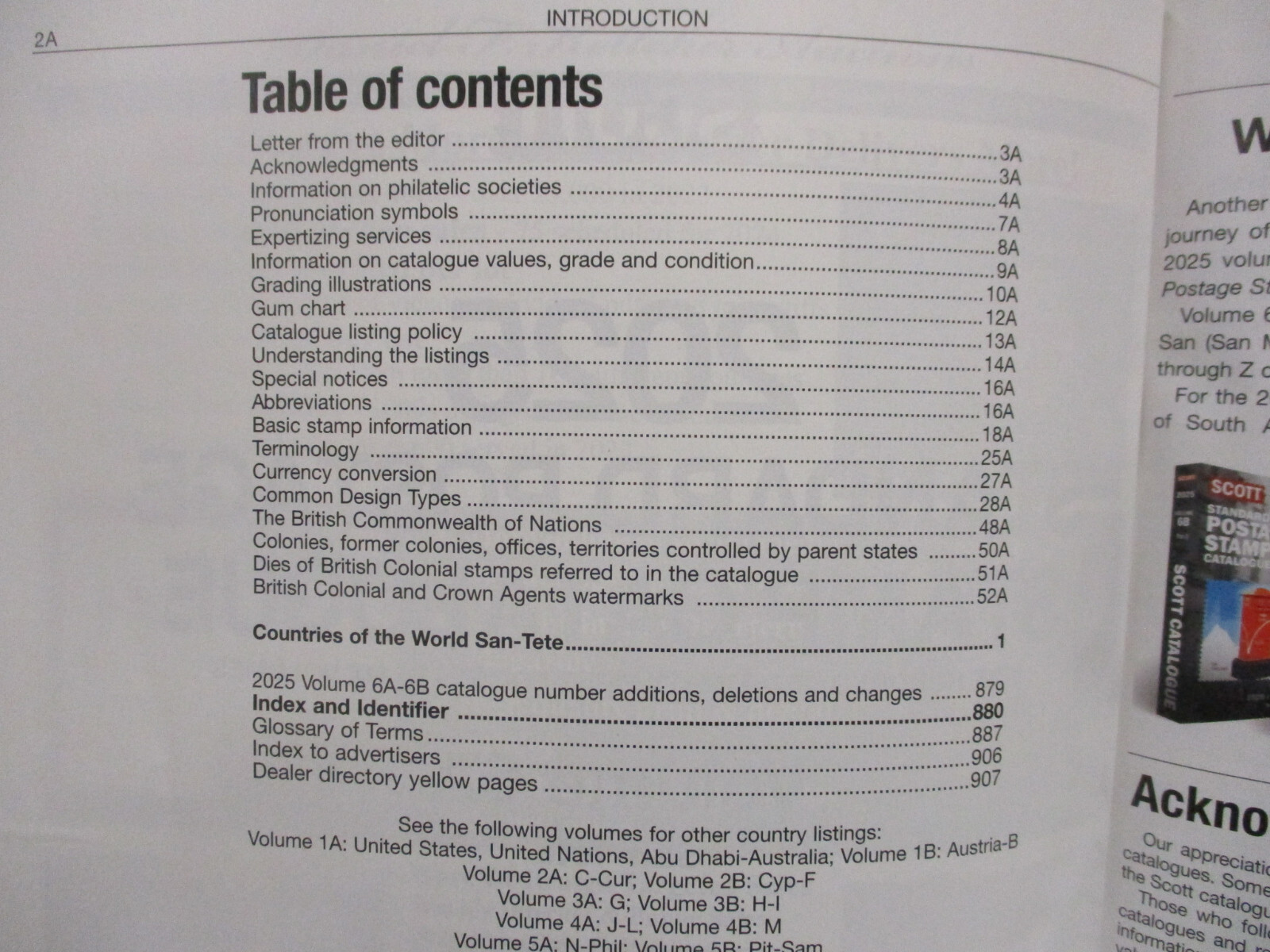 2025 Scott Standard Postage Stamp Catalog Volume 6 A/B Worldwide Countries San-Z