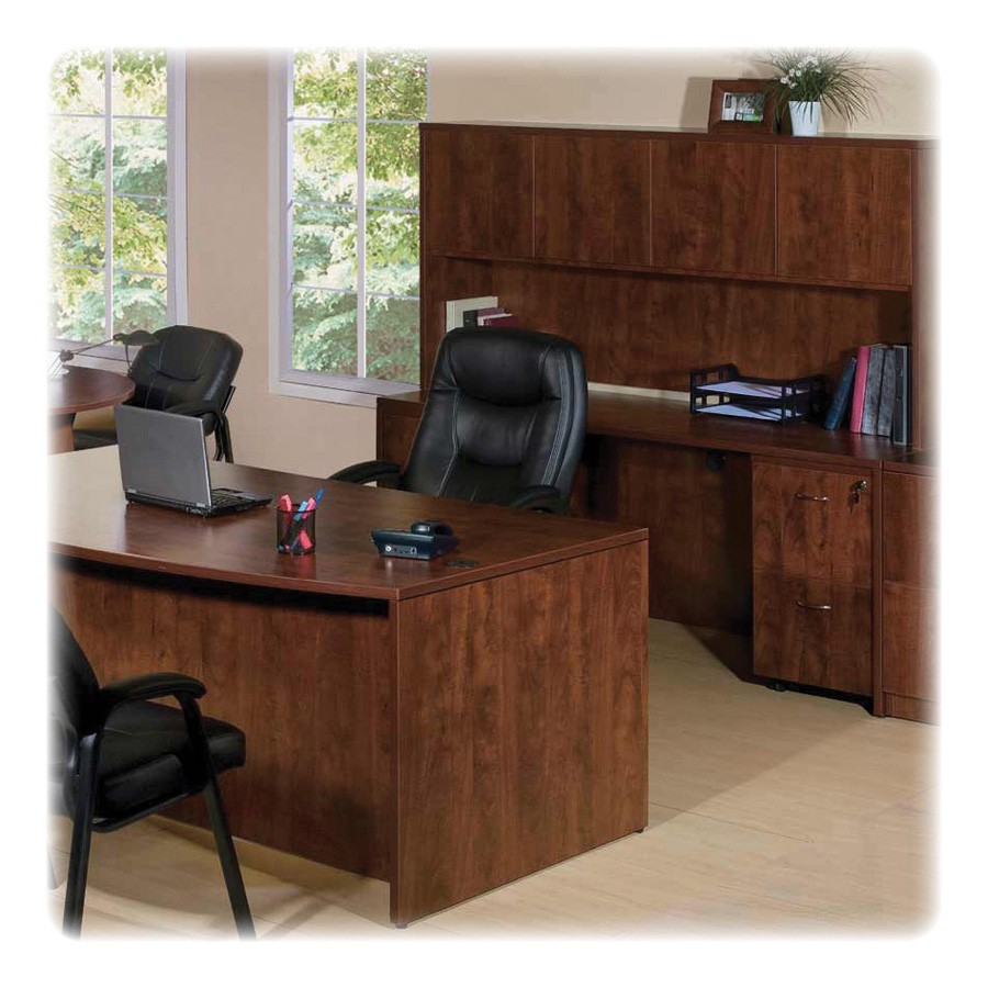 Lorell LLR69411 Essentials Desk 47.3" Cherry Laminate