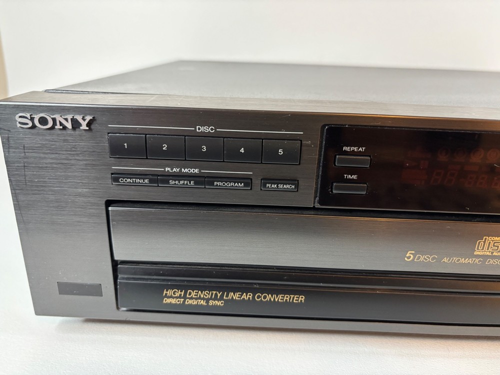 Sony CDP-C221 5-Disc CD Player Changer High Density Linear Converter – Untested