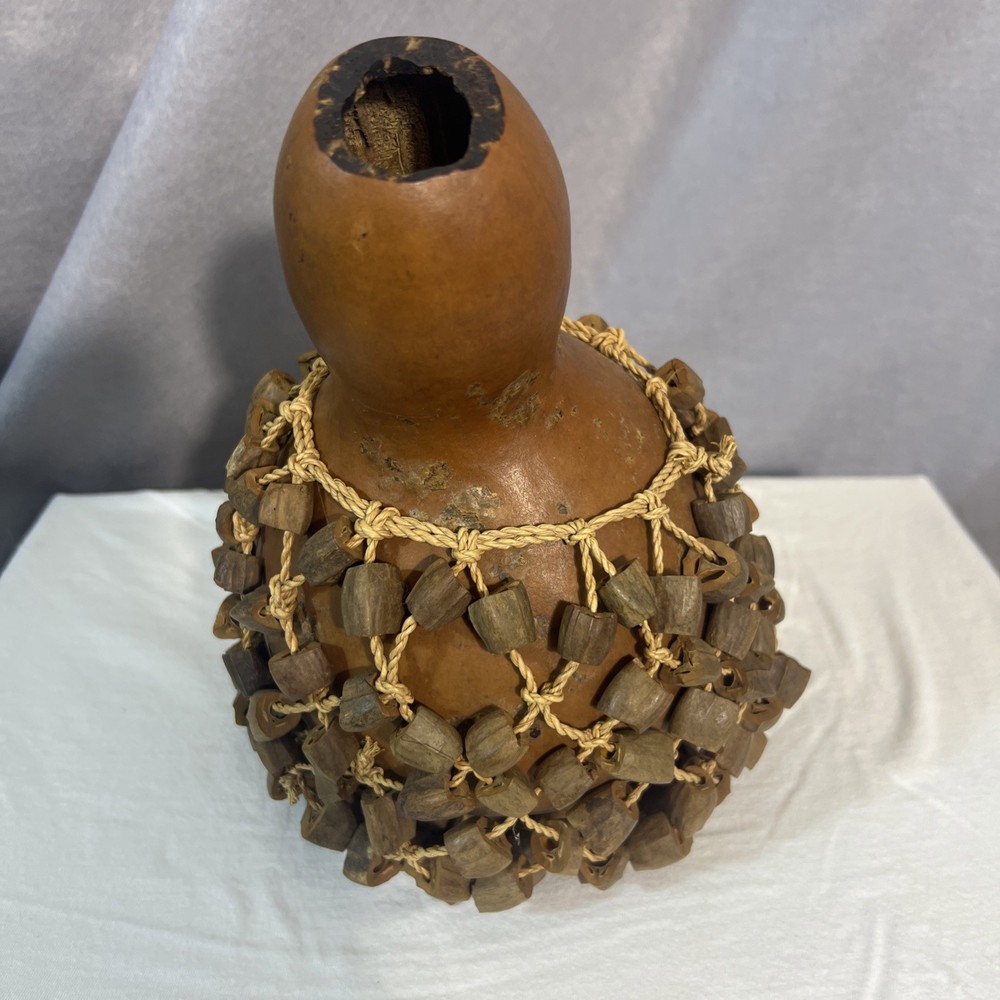 Shekere percussion gourd musical instrument