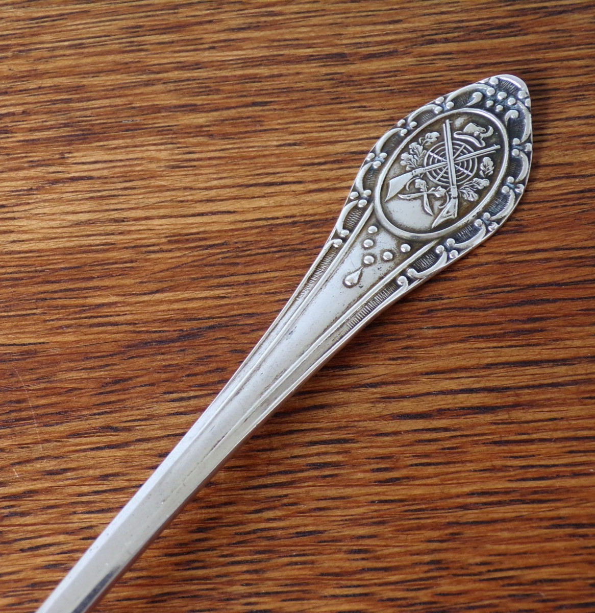 GERMAN Presentation SHOOTER FESTIVAL Award 800 Silver SERVING SPOON Rifles 54 Gr