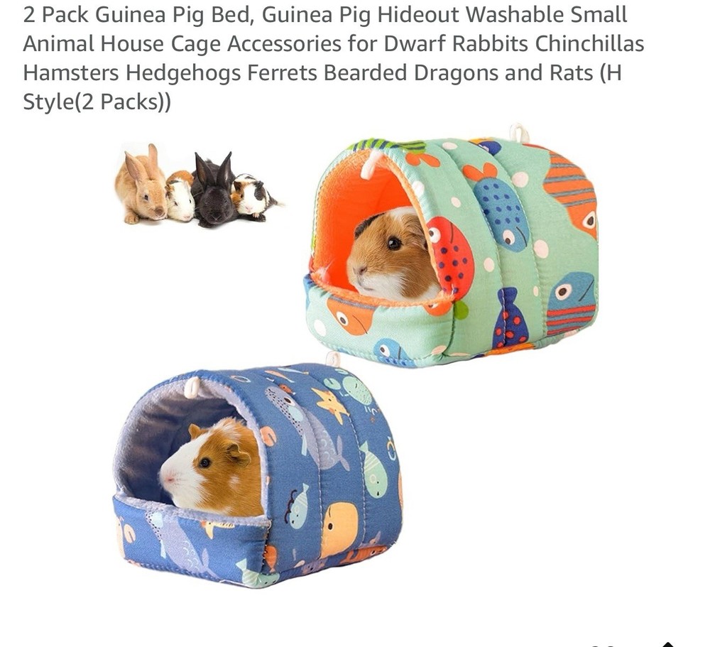 2 Pack Guinea Pig Bed