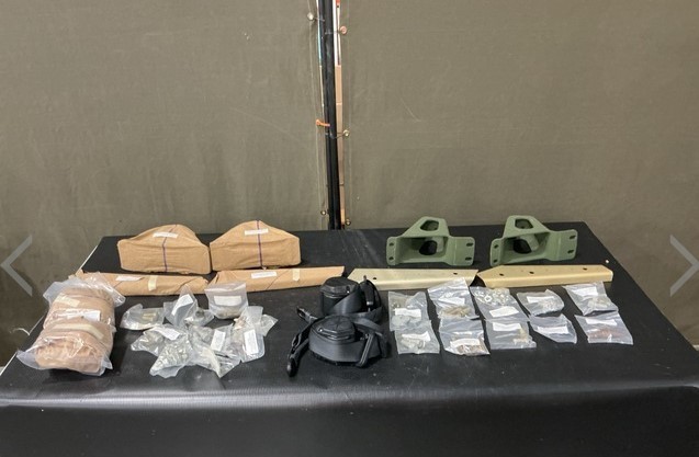 HMMWV REAR SEAT 3-POINT SEATBELT KIT. P/N 57K0203. NSN 2540-01-387-4036