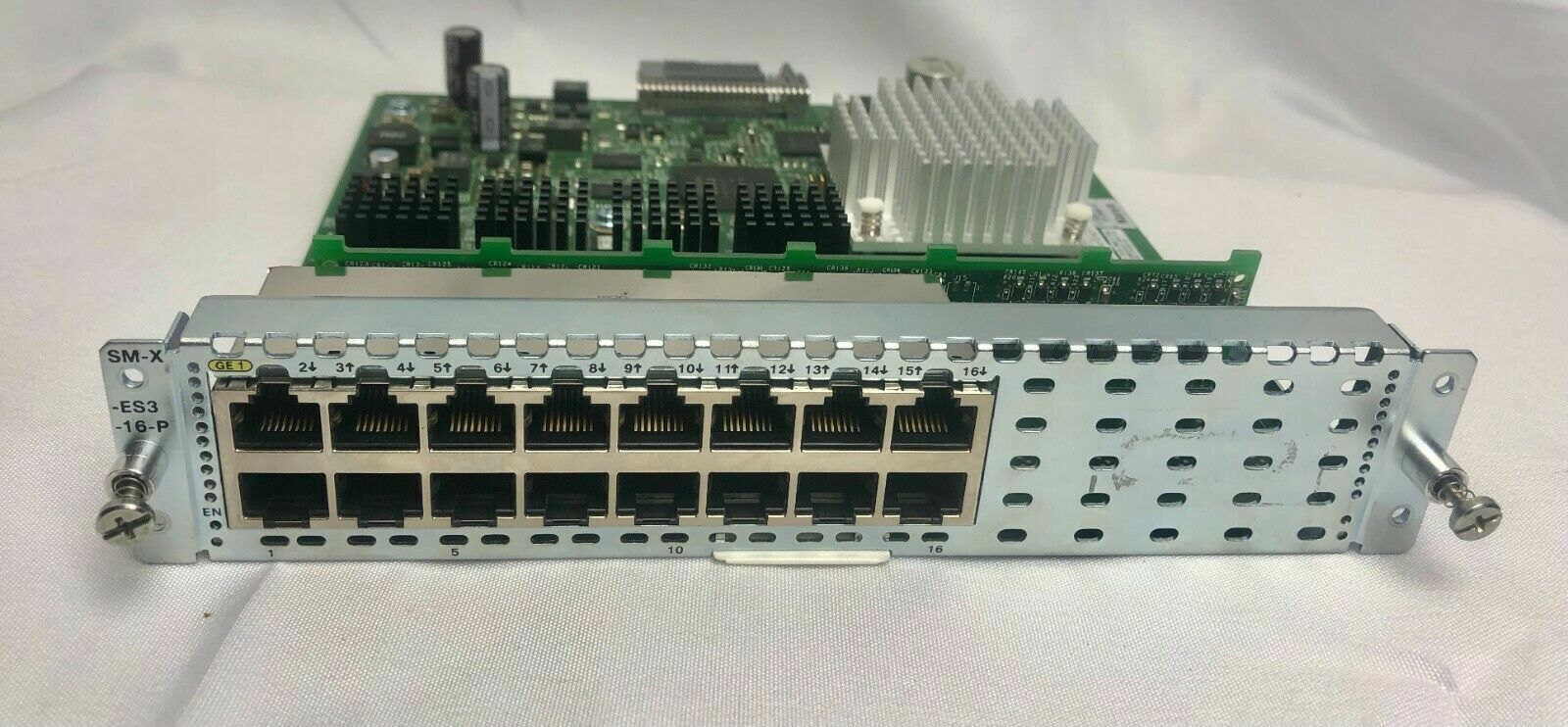 CISCO SM-X-ES3-16-P 16-Port Gigabit POE+ Layer 2/3 EtherSwitch Module SM-X-ES3
