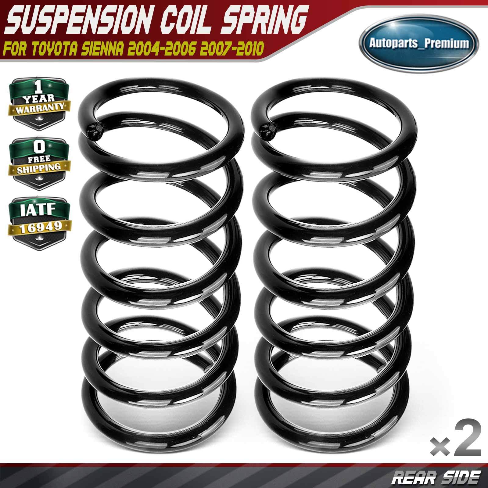2pcs Rear LH & RH Coil Spring Set for Toyota Sienna 2004-2010 3.3L 3.5L Van FWD