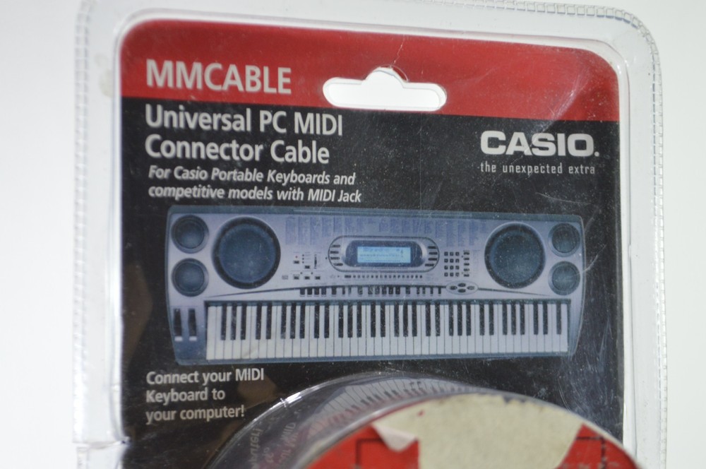 Casio MM Cable Universal PC MIDI Connector Cable For Keyboards New Sealed