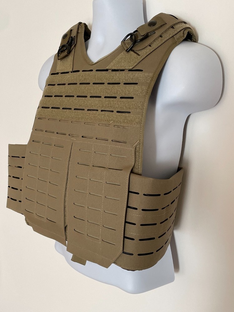 PROTECH Tactical Plate Rack Carrier AWS VCS 10X12 Large Tan Webless