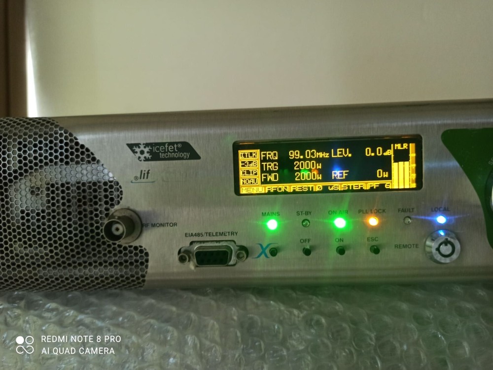 Broadcast Elenos 2000w Indium Series FM Transmitter with Encoder Stereo 88/108