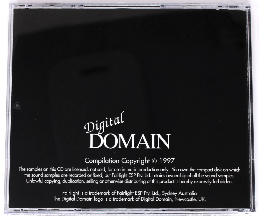 Digital Domain Fairlight IIx Sample Library Sound/Sampling CD