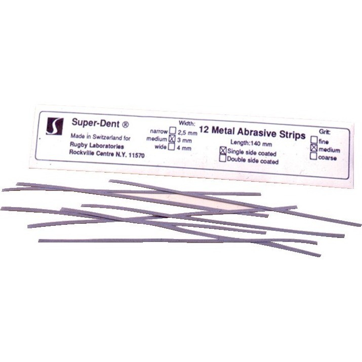 Metal Abrasive Separating Strips Narrow Single Sided, 12/Pkg.